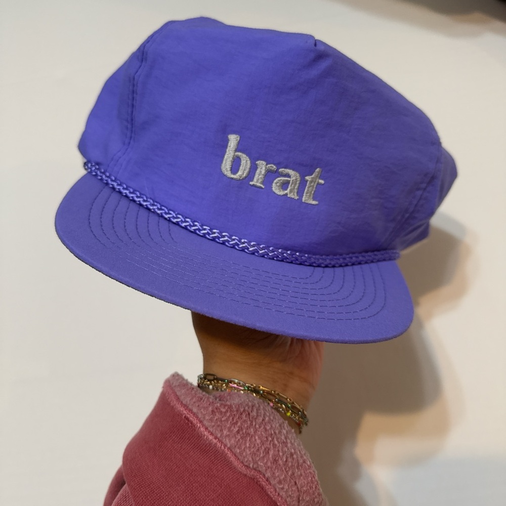 Brat purple Velcro hat
